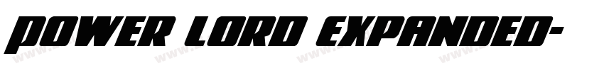 Power Lord Expanded字体转换
